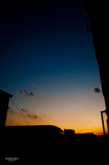 学校的夕阳