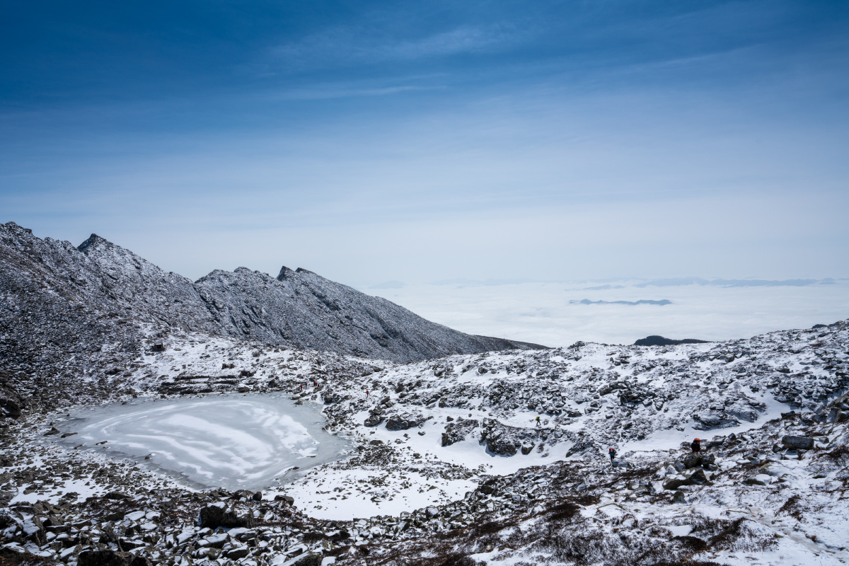 太白山冰冻二爷海大爷海三爷海拔仙台