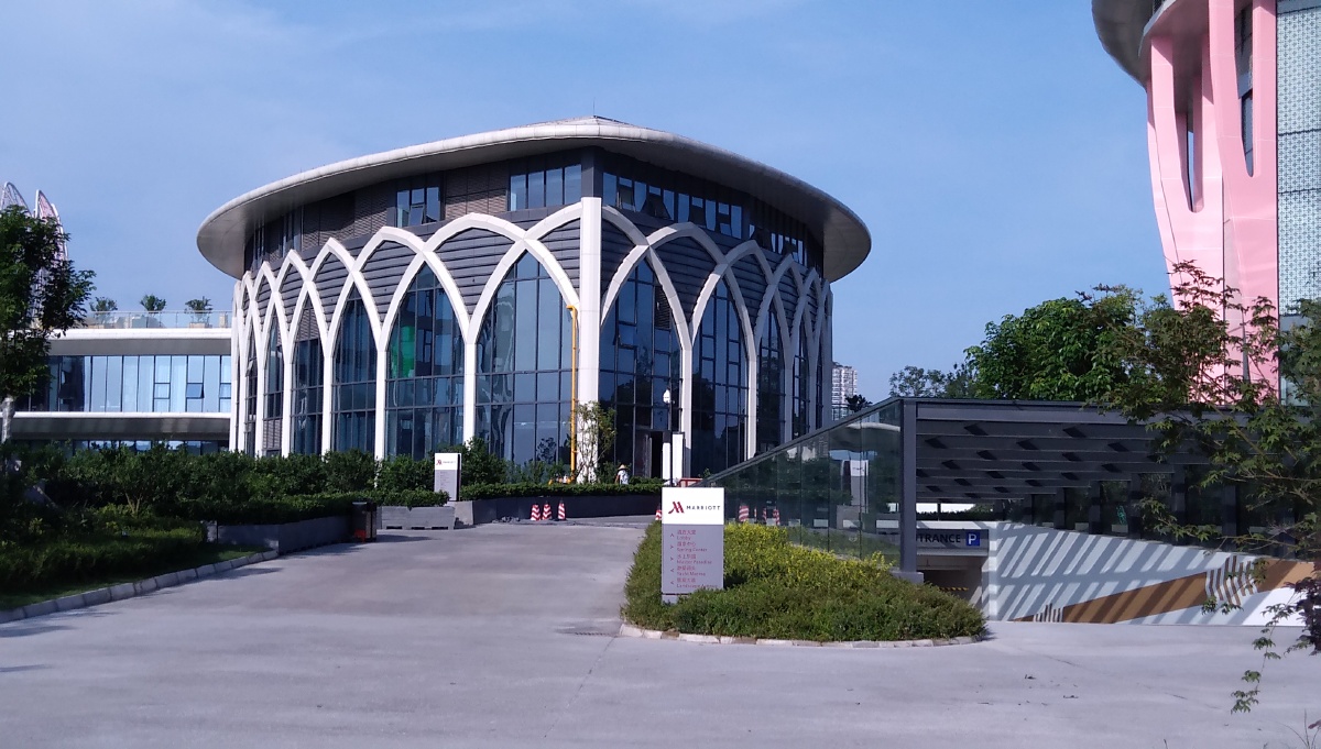 首座万豪酒店随拍原片无后期拍摄于四川遂宁市观音湖圣莲岛