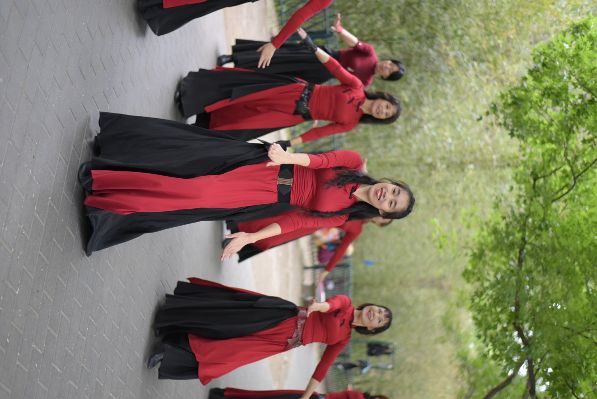 紫竹院公园跳舞的美女