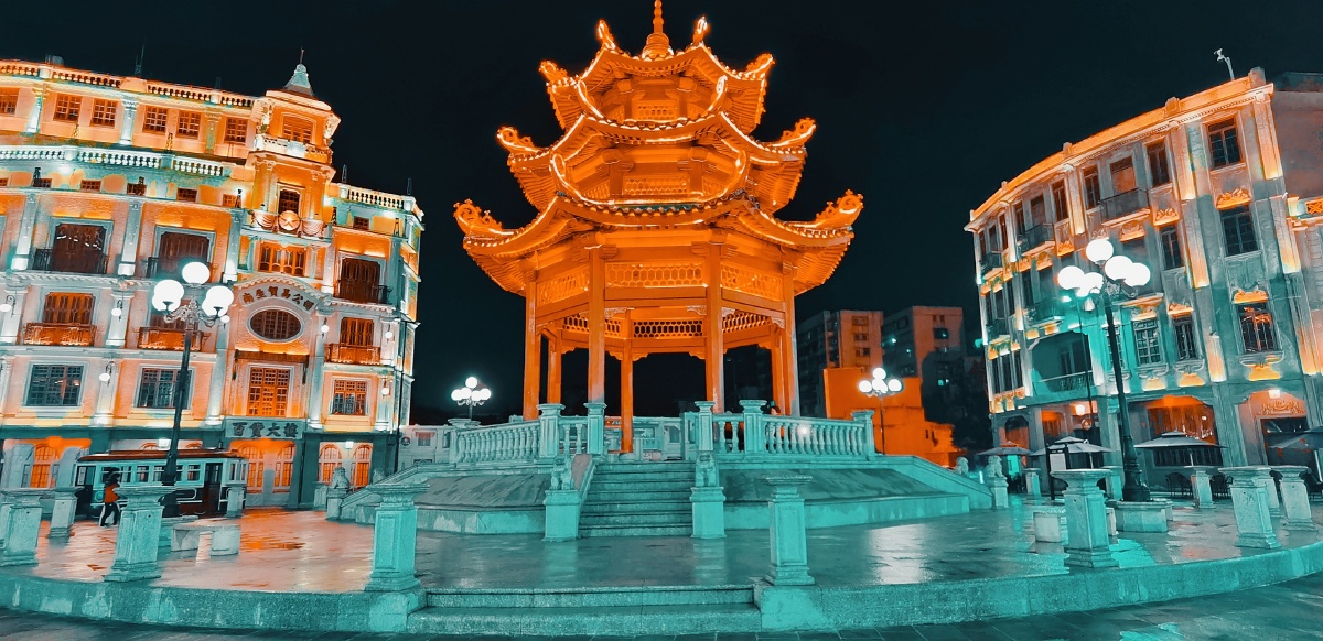 汕头小公园骑楼镜花水月如梦如幻