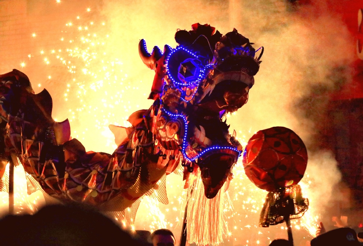 闹元宵舞火龙迎新春