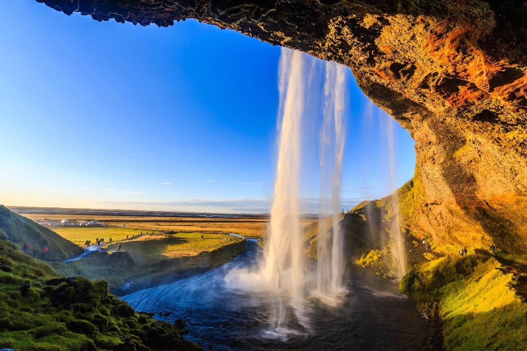 冰岛南部的塞利雅兰瀑布