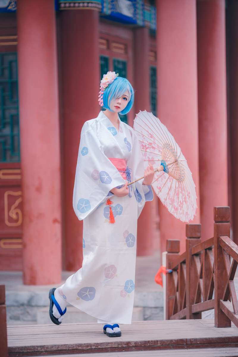 蕾姆浴衣cosplay实拍