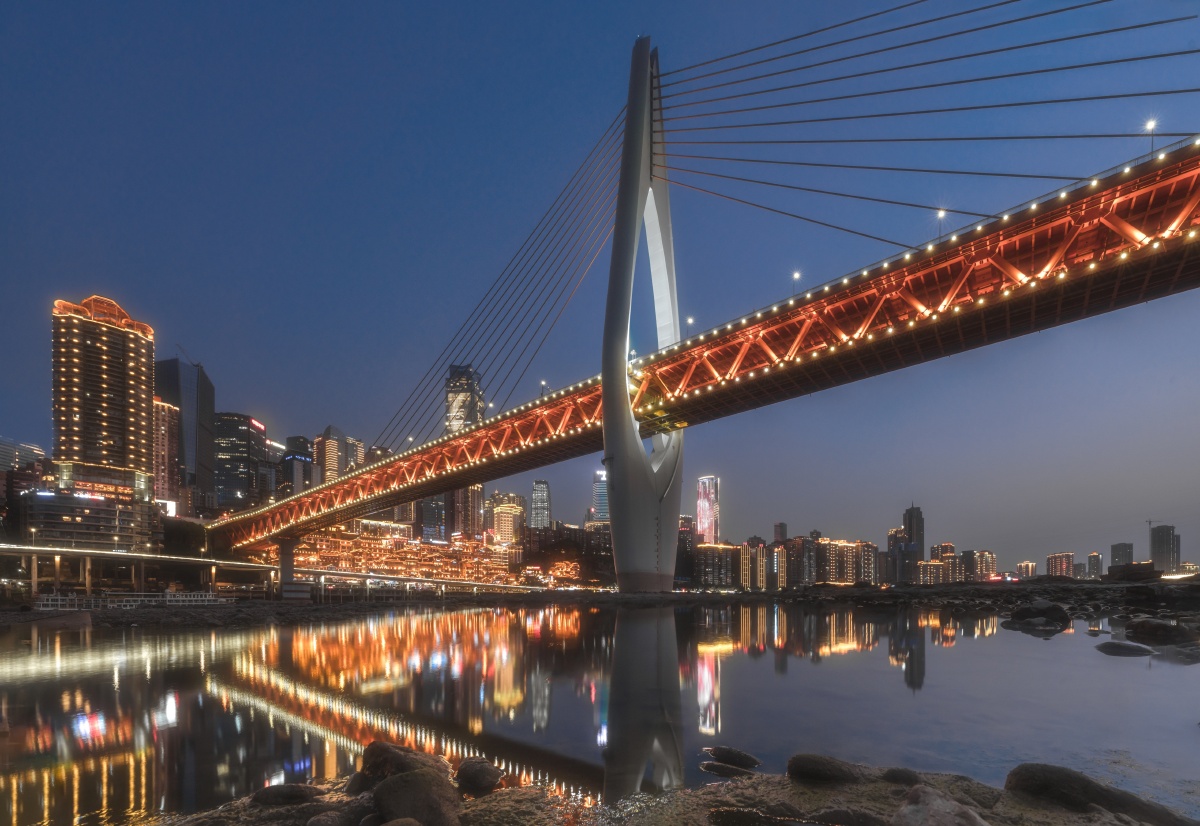 大桥qiansimenjialingriverbridge连接渝中区与江北区这座桥一直都很