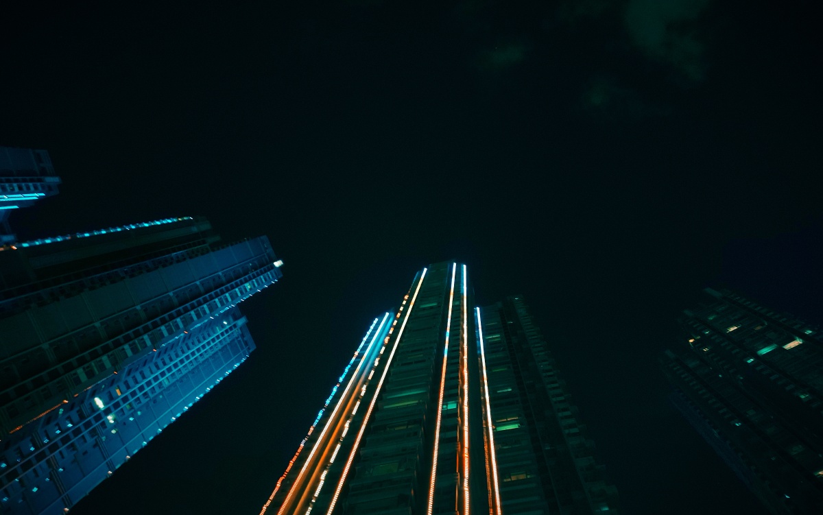 霓虹世界城市之光