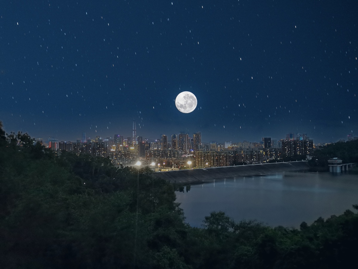 梅林水库赏月 - 阿洪随拍 - 图虫