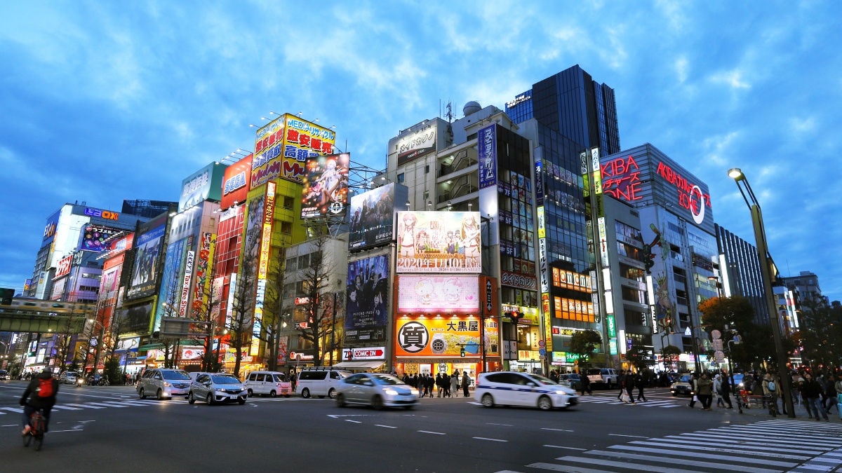 秋叶原浅草寺银座银座筑地市场东京塔明治神宫涩谷十字路口