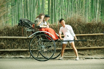 京都嵐山拉车小哥