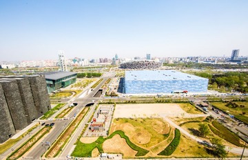 鸟巢&水立方俯瞰图 水印版