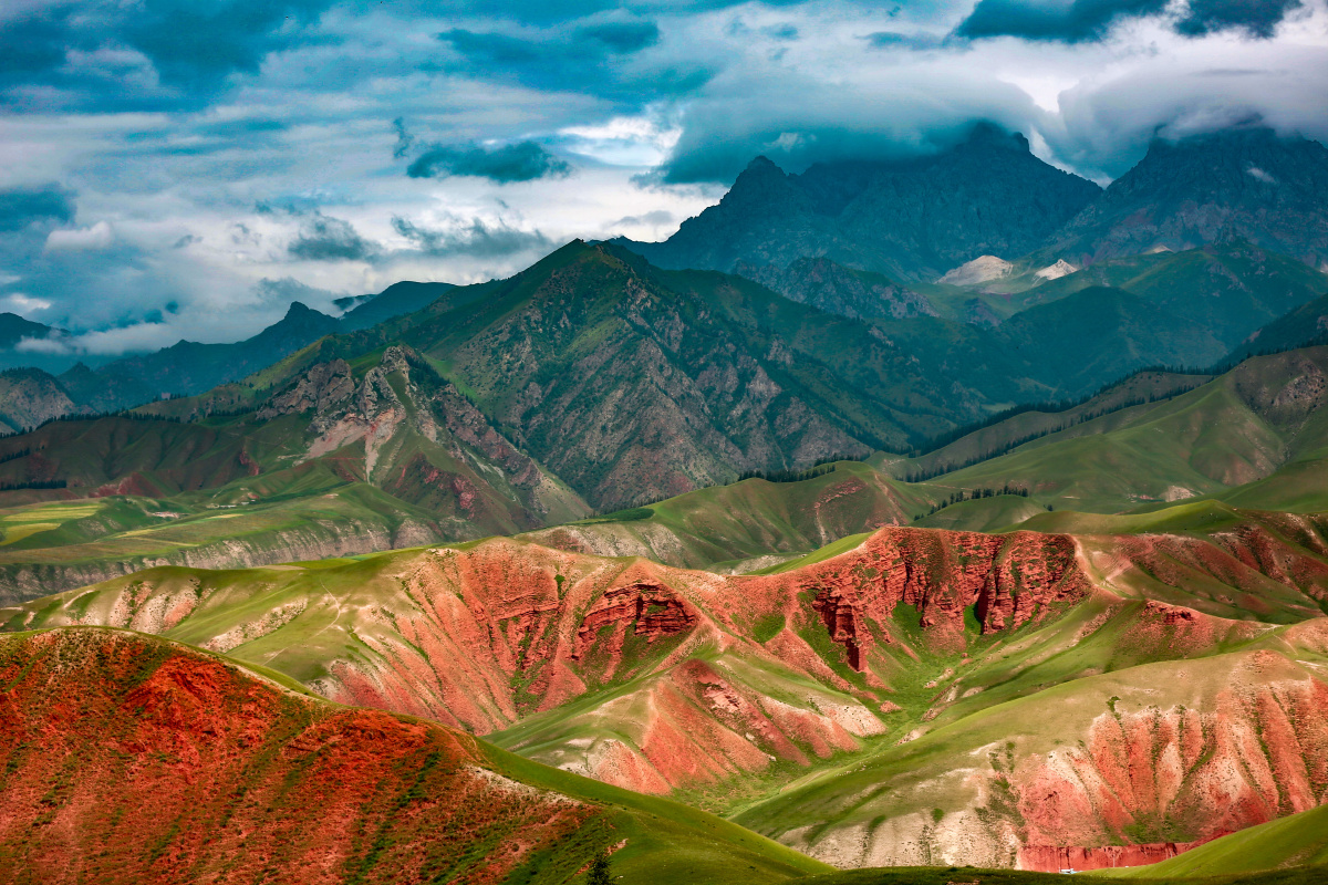 卓尔山丹霞地貌青海祁连