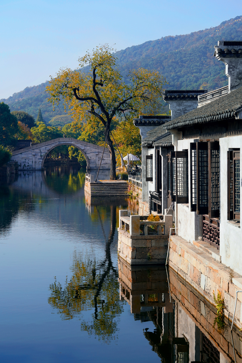 深秋的惠山古镇