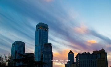 中山广场晚霞