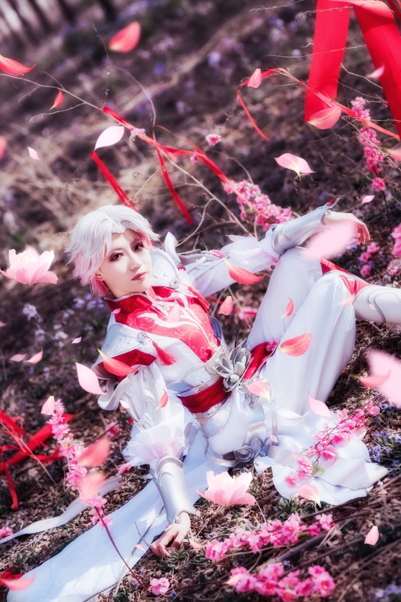 桃之夭夭灼灼其华诸葛亮武陵仙君cos拍摄