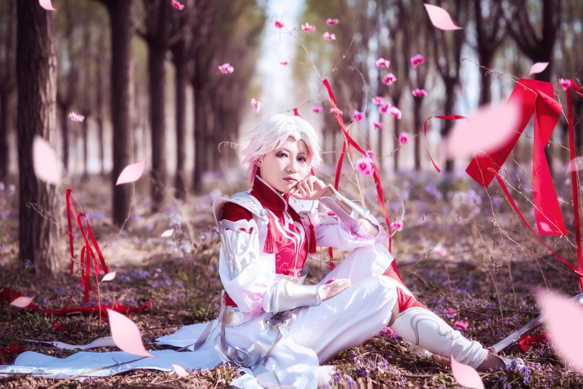 桃之夭夭灼灼其华诸葛亮武陵仙君cos拍摄