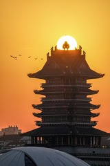 书圣阁日落