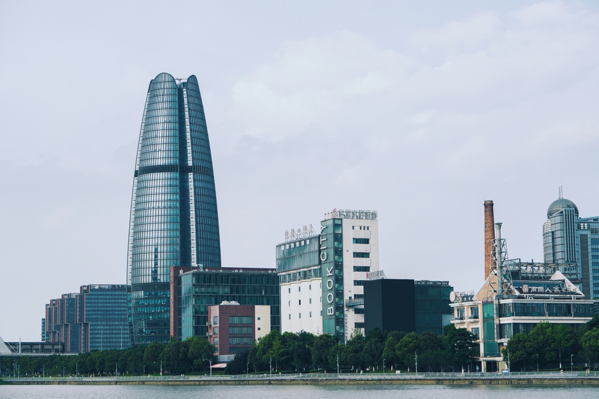 夏日宁波城市风光