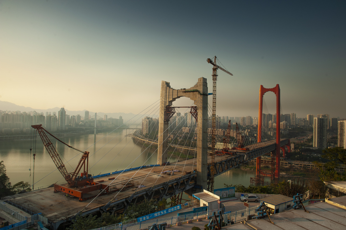 重庆红岩村大桥合拢