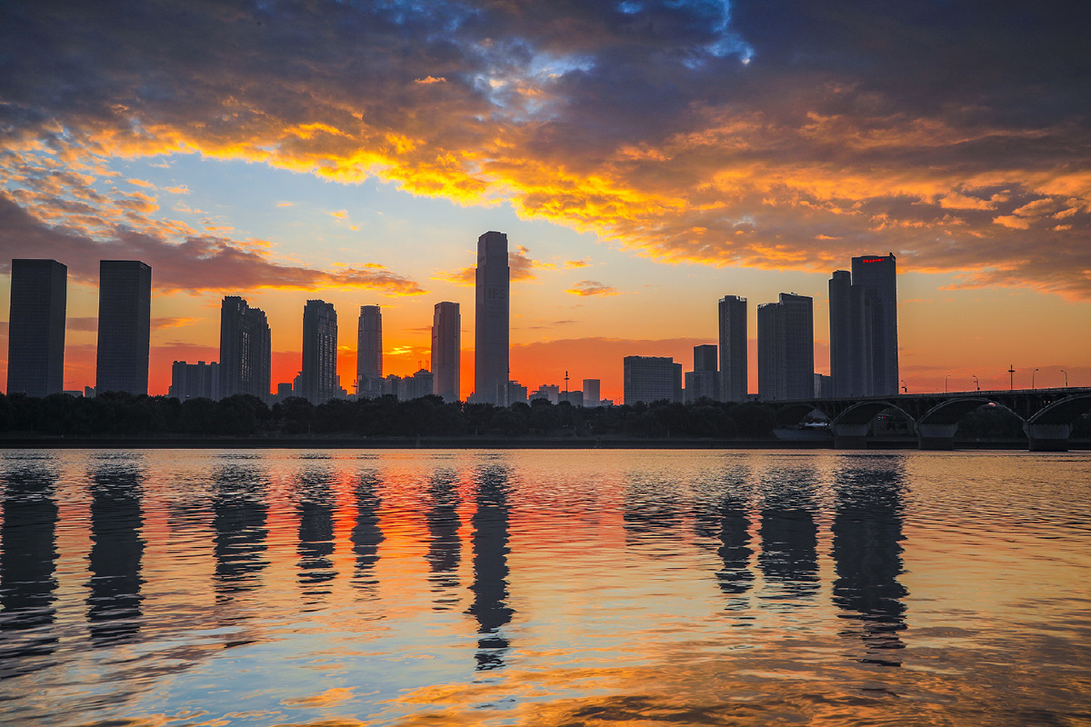 长沙天际火烧云