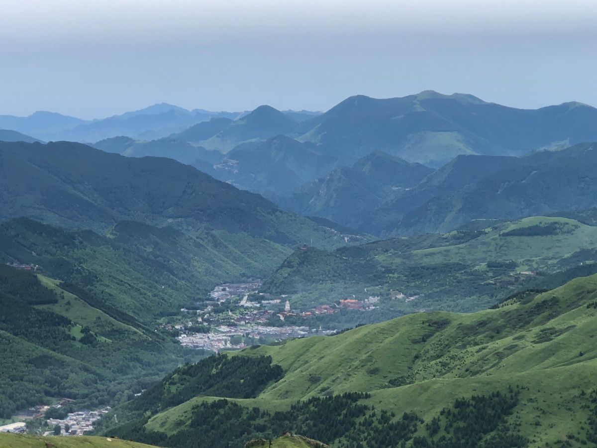 五台山北台顶所见,河北屋脊下的群山