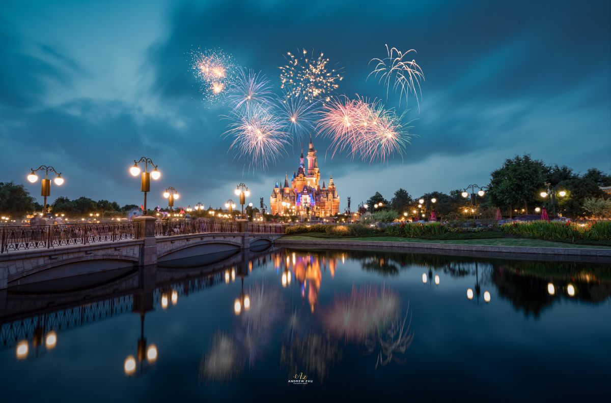 1/125夜景风景度假风光迪士尼上海迪士尼烟花#烟花凌空时_del_上海