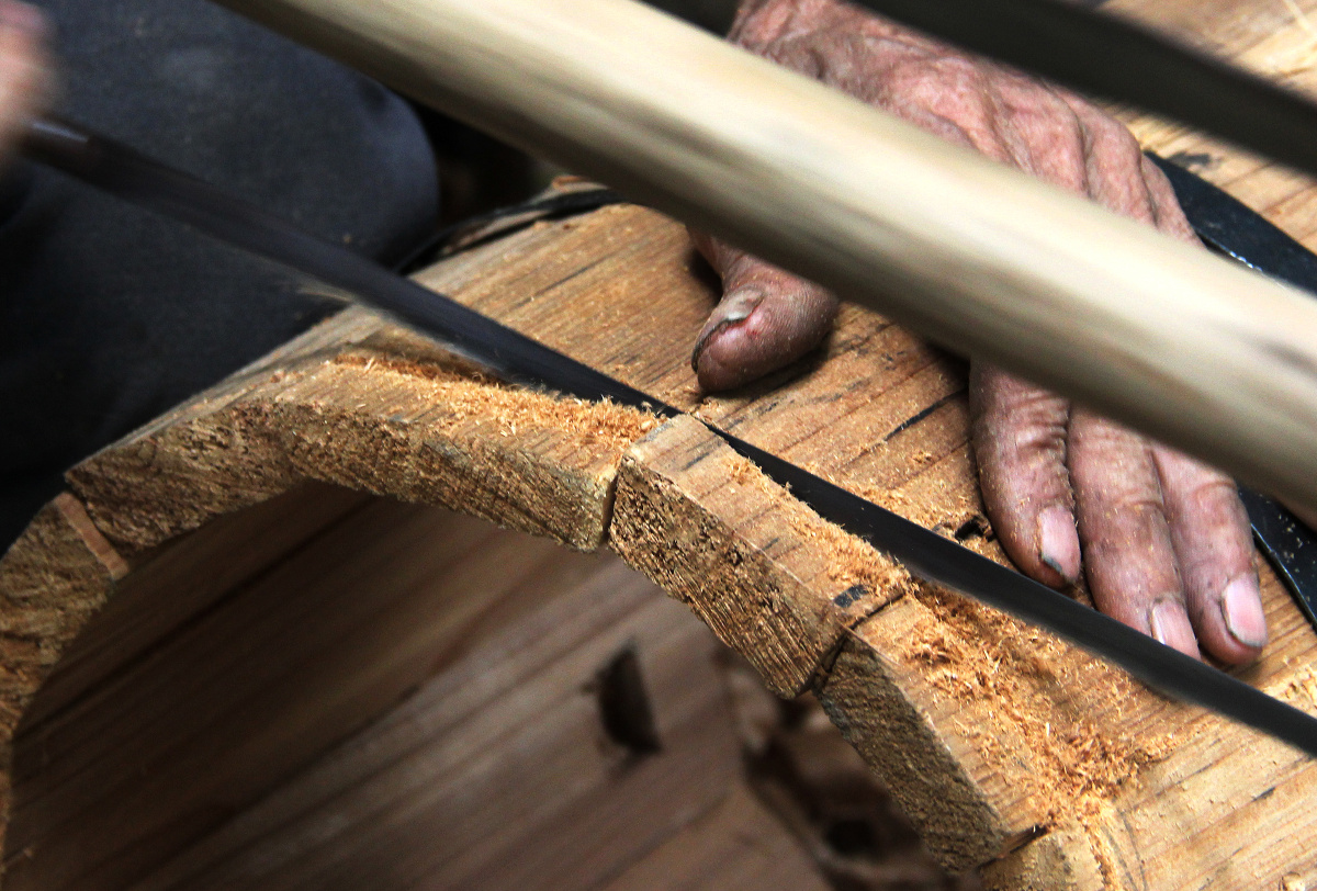 手工木桶八旬匠人关永