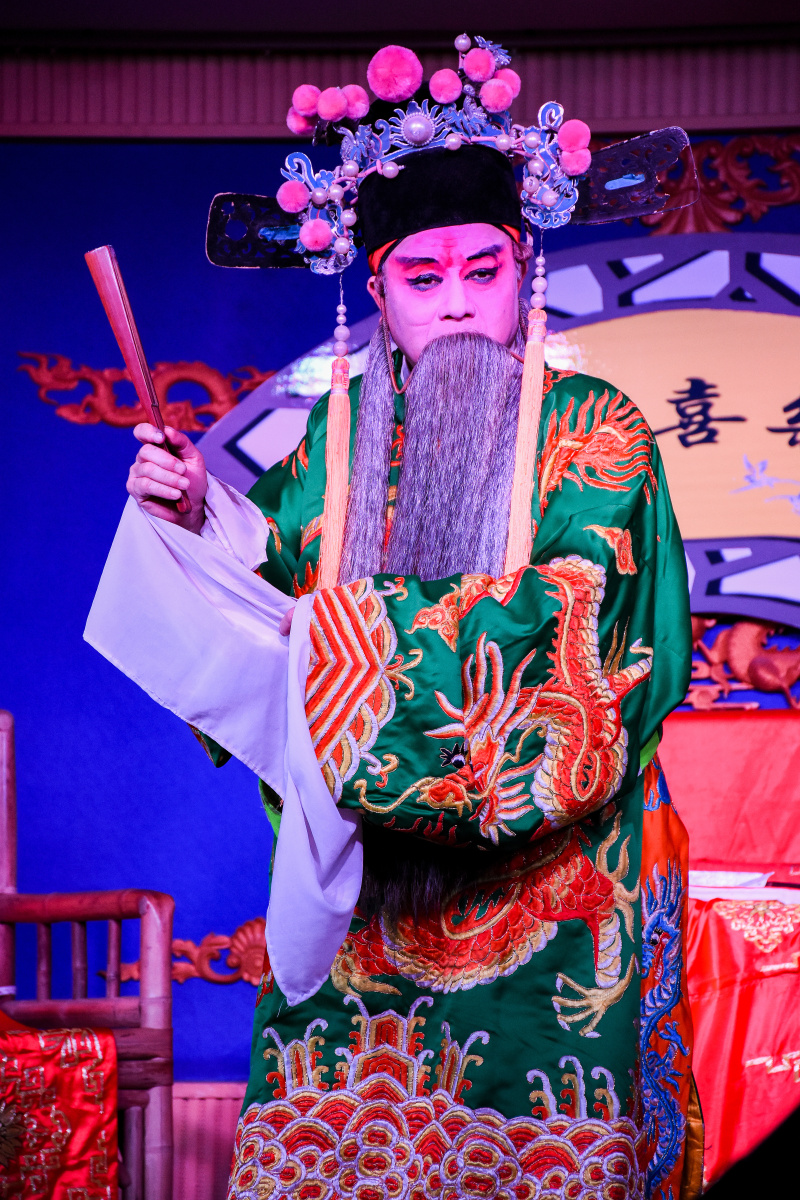 成都老茶馆看群众草台班子演出川剧荆钗记