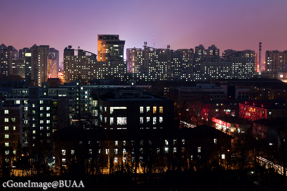 北航夜景一瞥
