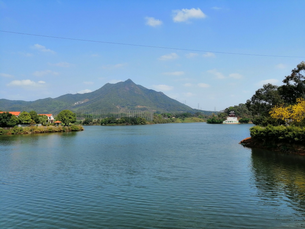 湖光山色拍于东莞长安莲花湖畔