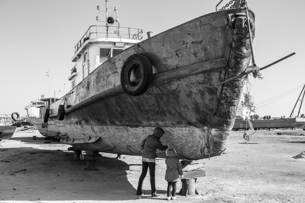 摄于天津塘沽北塘某船厂.