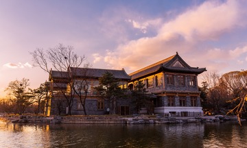 园林夕阳