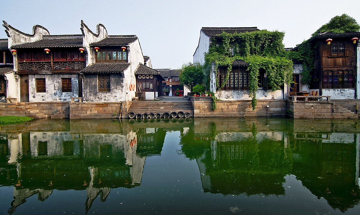 嘉兴月河古镇清晨