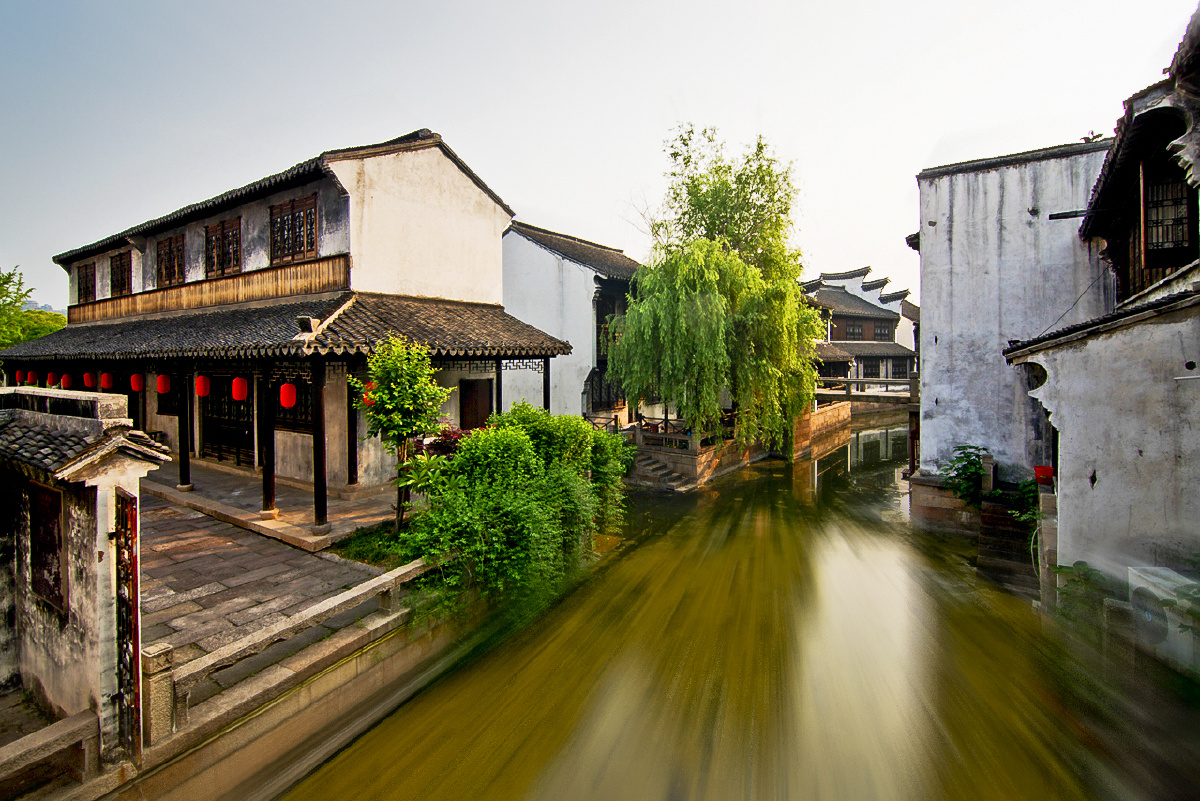 嘉兴月河古镇清晨