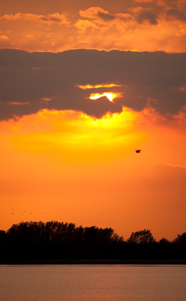 珍珠湖日落美好的光景都会转瞬即逝才会有更好的希望来临