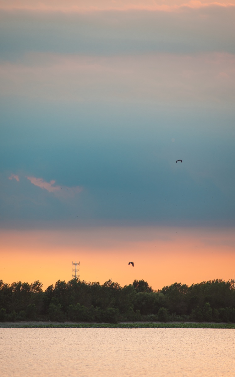 珍珠湖日落美好的光景都会转瞬即逝才会有更好的希望来临