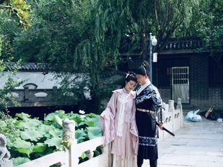 王羲之故居情侣古风照片1