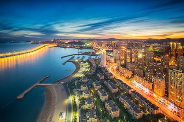夜色星海湾。