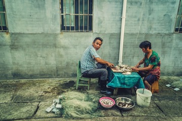 江南•清晨的渔获•殷湾古村