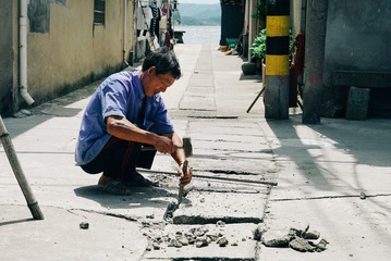 江南•正午的管路改造•殷湾古村