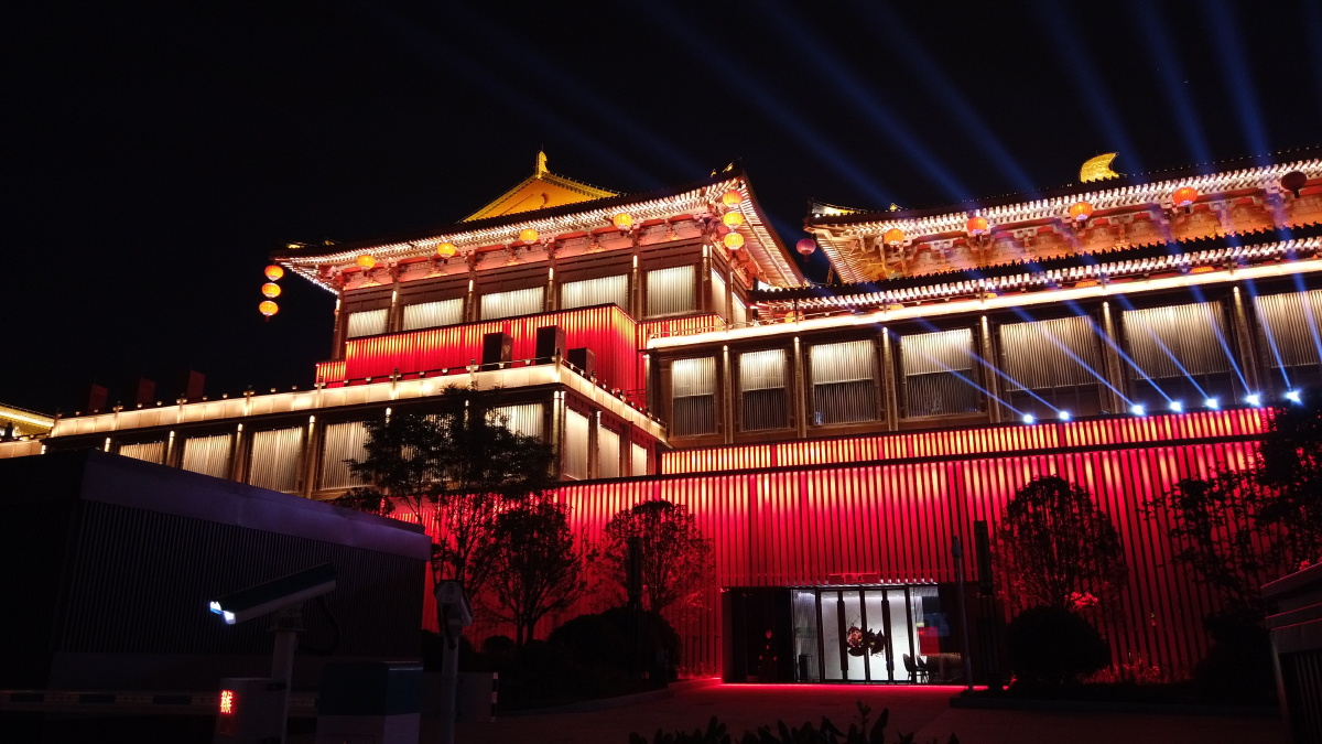 夜景陕西剧院