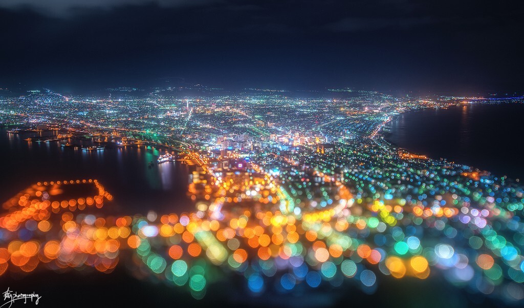 号称世界三大夜景之一的函馆夜景，名不副实。