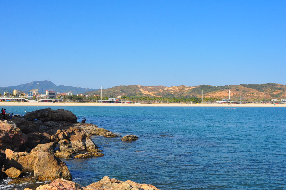 冬日的惠州大亚湾熊猫金海岸