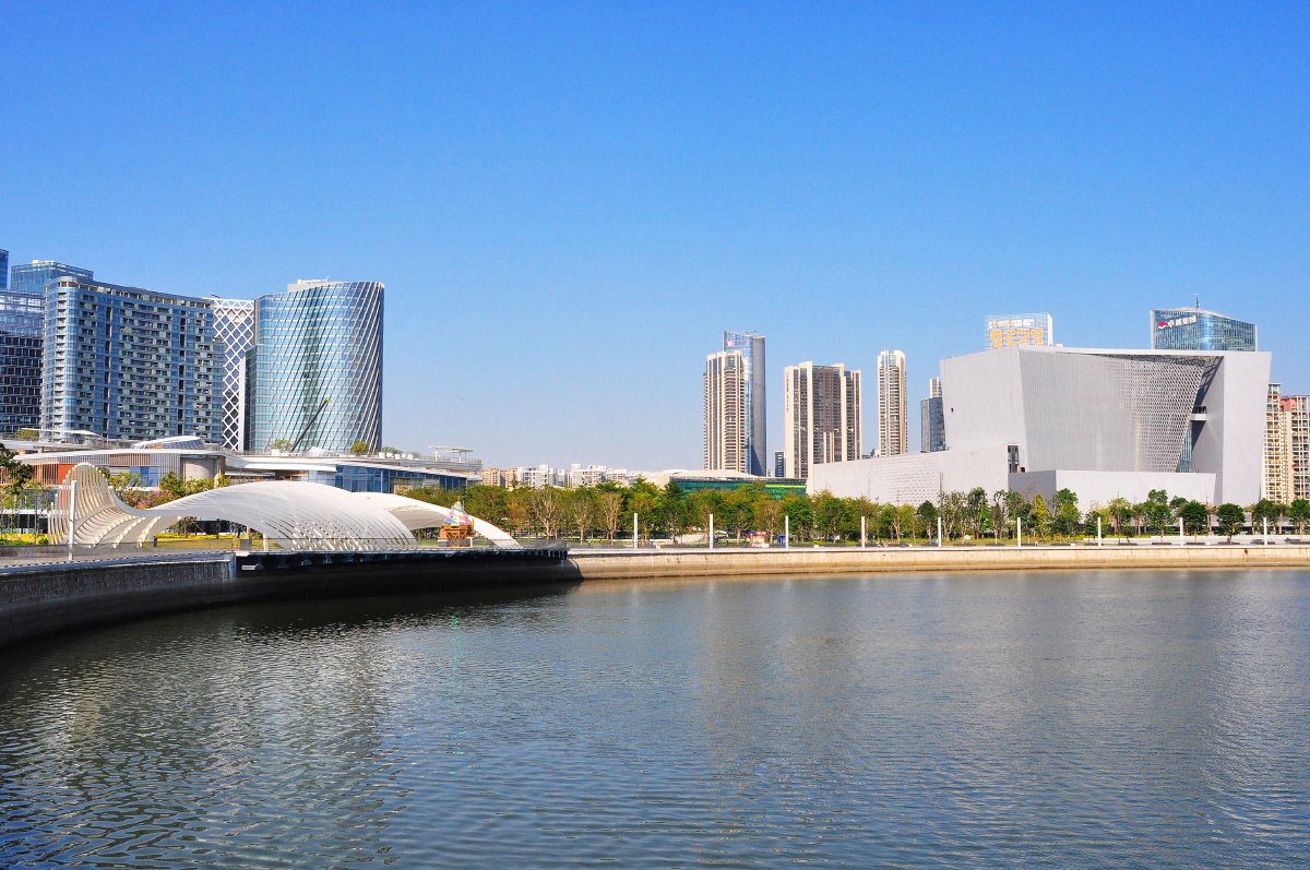 随拍城市公园深圳宝安滨海文化公园