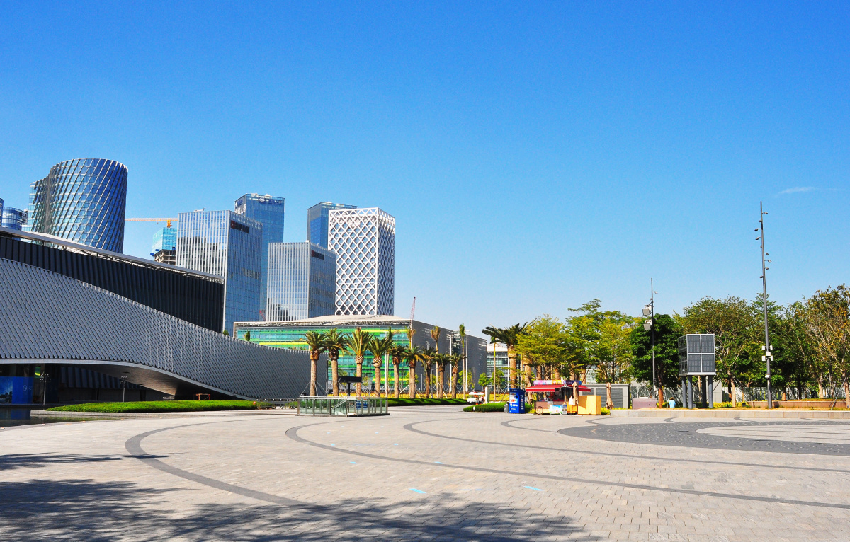 随拍城市公园深圳宝安滨海文化公园