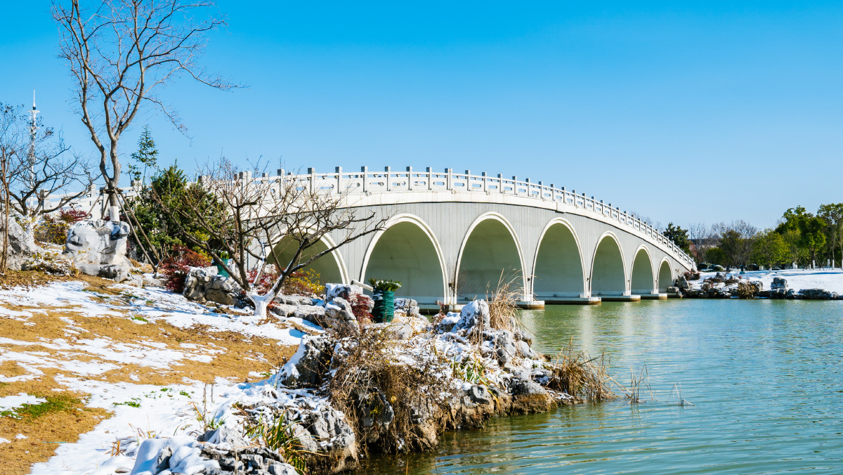 仙林湖公园雪景