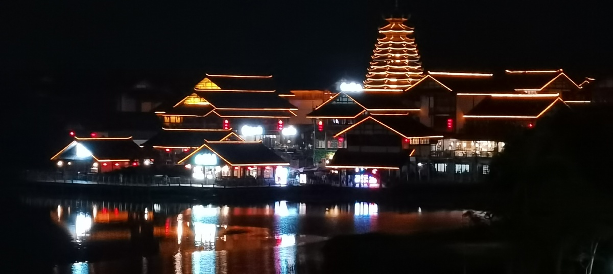 民族风情园夜景