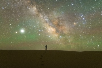金子海沙漠星空