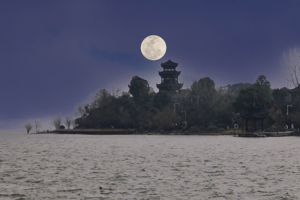 洞庭夜色