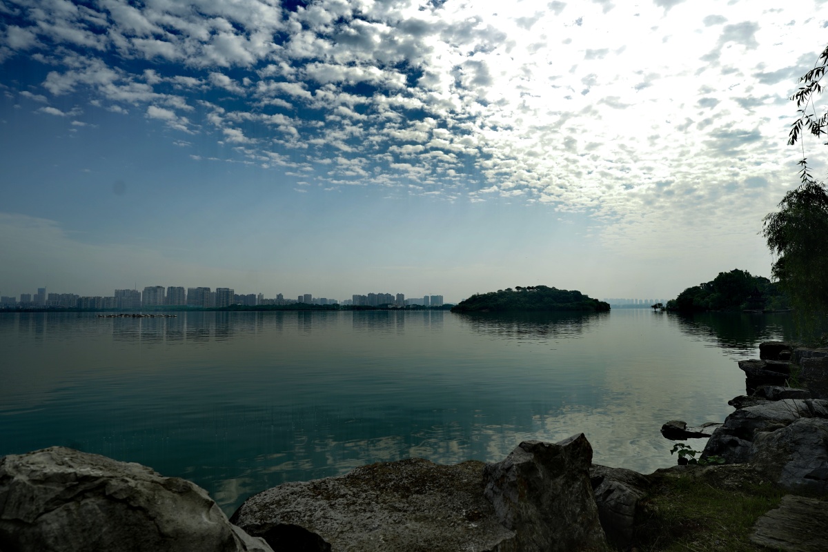 夏日岳阳南湖风光