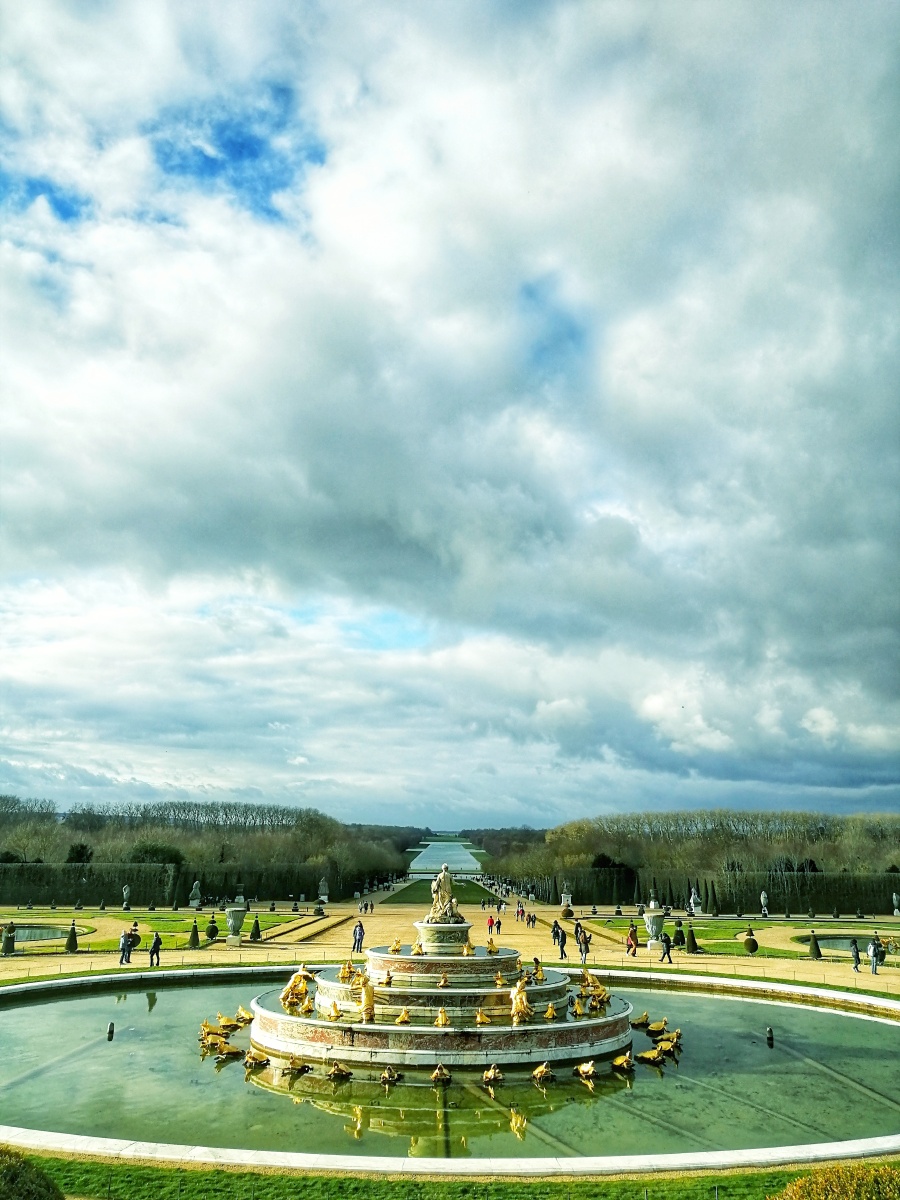 法国凡尔赛宫全景皇家花园